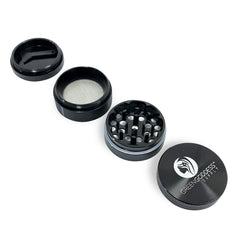 1.5 inch 4-Piece Aluminum Grinder - Black - Green Goddess Supply