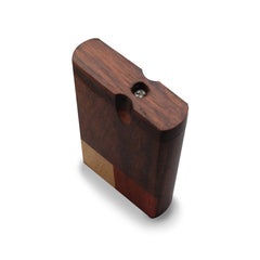 4" Swivel Cap Wooden Dugout - Inlaid Cube - Green Goddess Supply