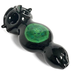 The Wise Owl - Double Bowl Glass Spoon - Green Goddess Supply