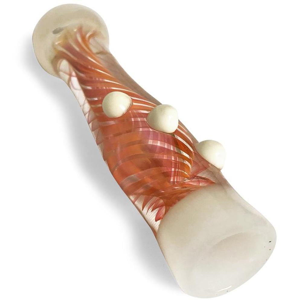 Pink and White Chillum - Green Goddess Supply