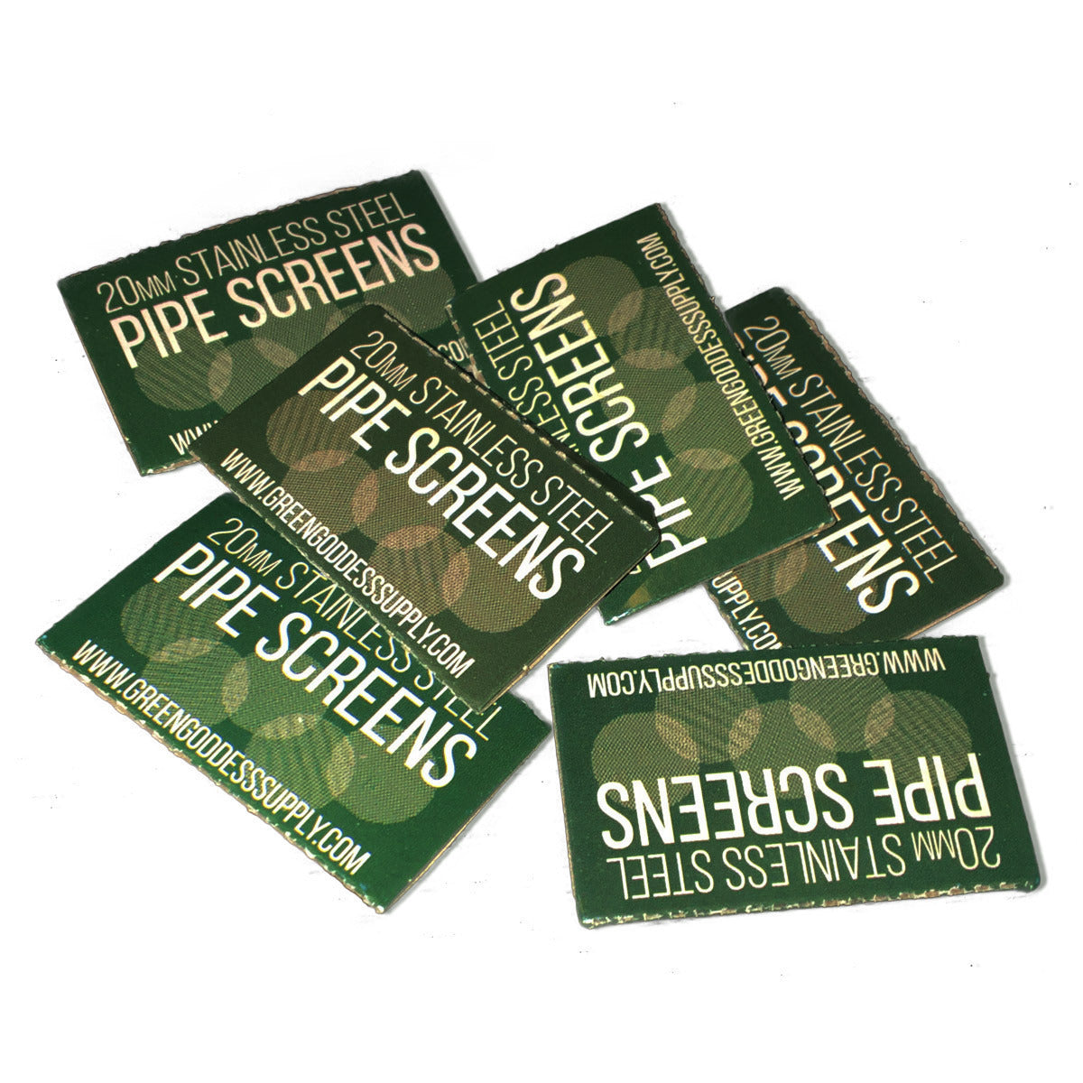 20mm Stainless Steel Pipe Screens - 500 Screens - Green Goddess Supply