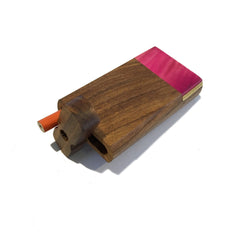 4" Swivel Cap Wooden Dugout - Multi-Color - Green Goddess Supply