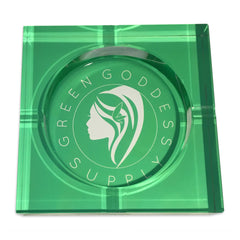 6" Crystal Ashtray - Green Goddess Supply