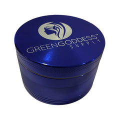 2.5 inch 4-Piece Aluminum Grinder - Blue - Green Goddess Supply