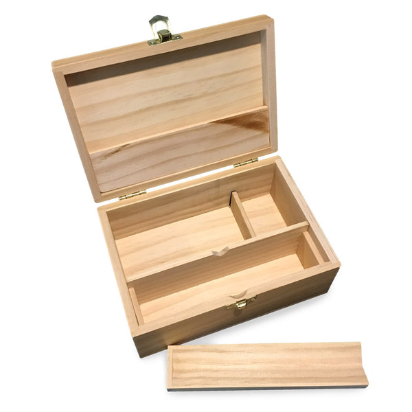Wooden Storage Box w/ Latching Lid & Rolling Jig