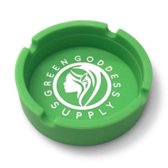 Round Silicone Ashtray - Green - Green Goddess Supply
